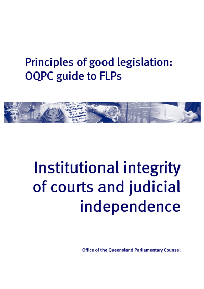 OQPC Institutional integrity of courts