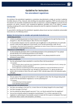 Guideline: Fee amendment regulations