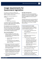 Image requirements for Queensland legislation
