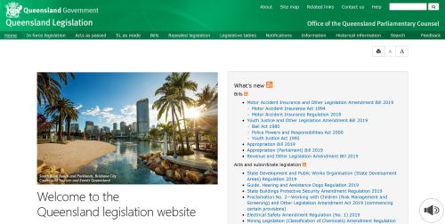 Queensland Legislation website